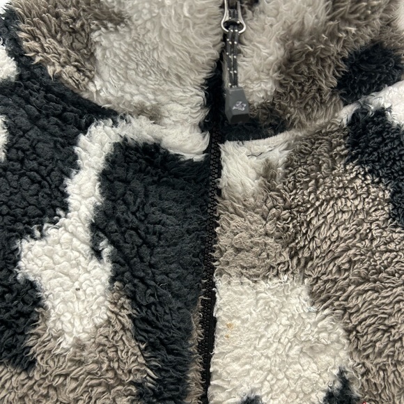 Eddie Bauer Plush Quarter Zip Camo Print Black, Brown & White, Size Medium - Picture 10 of 10